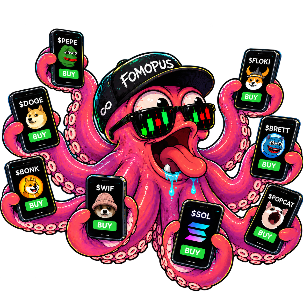 FOMOPUS octopus mascot